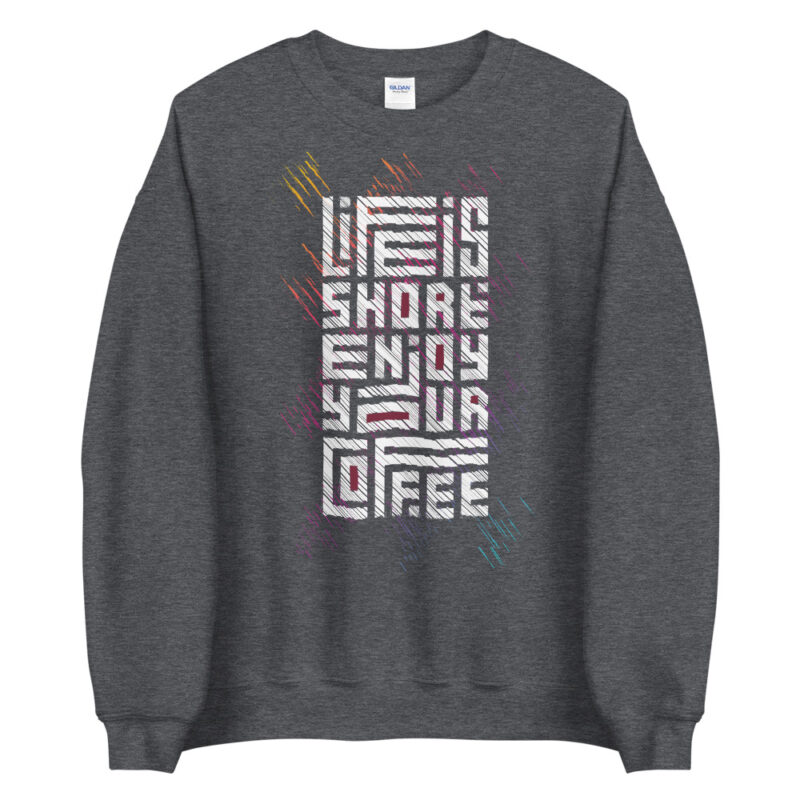 Coffee - Life is short - Pullover – Bild 4