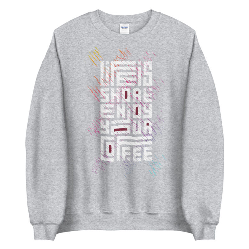 Coffee - Life is short - Pullover – Bild 7