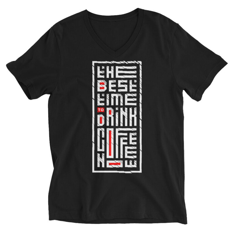 Coffee the best time - V-Shirt