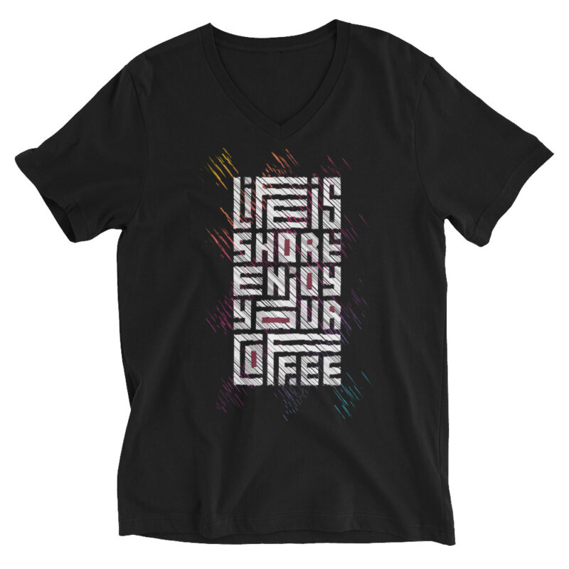 Coffee - Life is short - V-Shirt