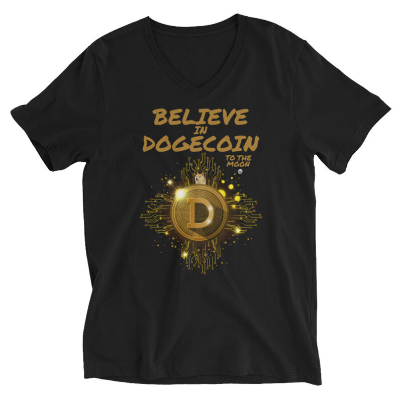 Believe in Dogecoin - V-Shirt